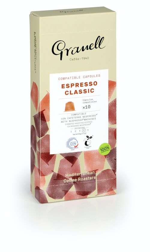 Espresso Classic - Capsulas compostables compatibles con Nespresso