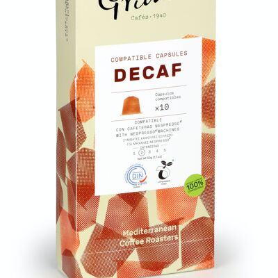 Decaf Espresso- Compostable capsules compatible with Nespresso