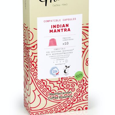 India Pure origin - Capsulas compostables compatibles con Nespresso
