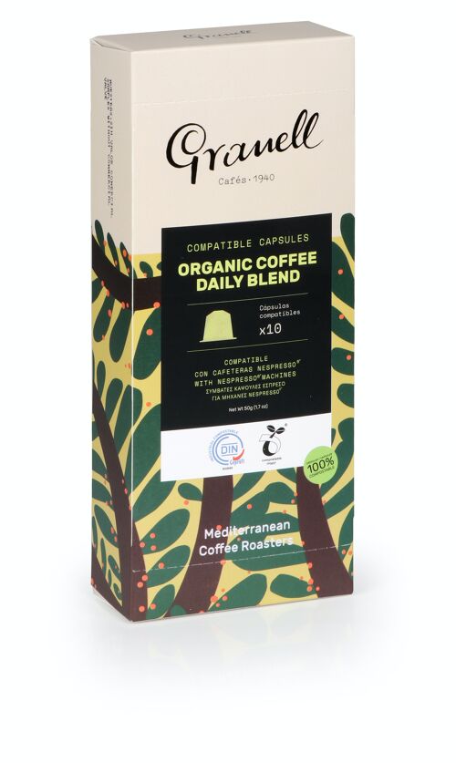 Blend café orgánico - Capsulas compostables compatibles con Nespresso