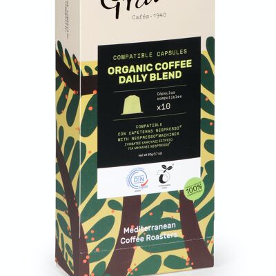 Blend café orgánico - Capsulas compostables compatibles con Nespresso