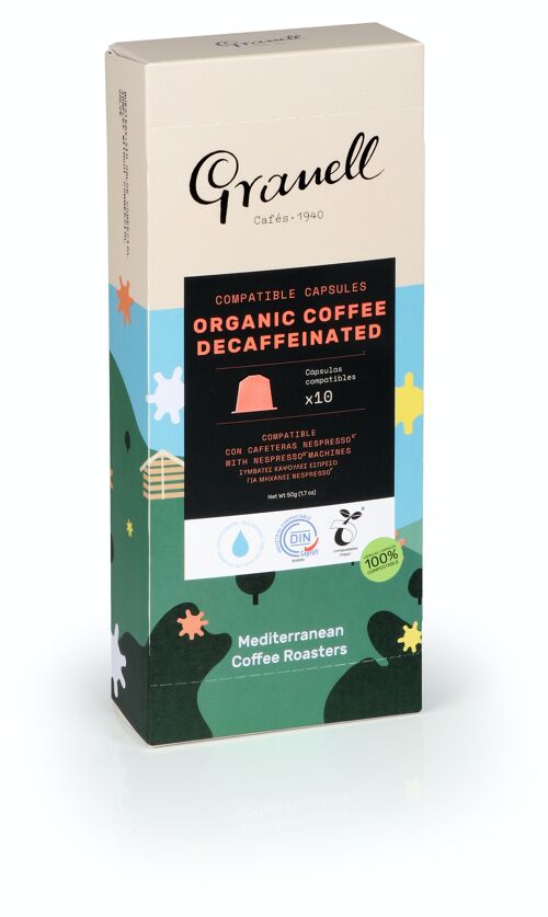 Descafeinado orgánico - Capsulas compostables compatibles con Nespresso