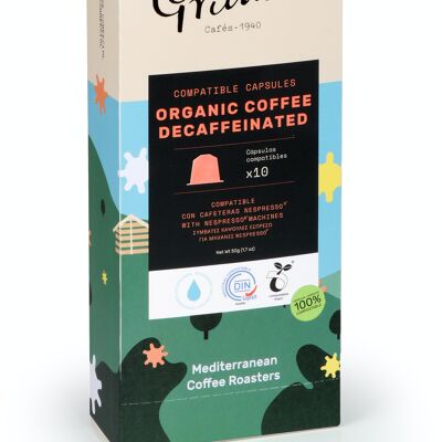 Descafeinado orgánico - Capsulas compostables compatibles con Nespresso