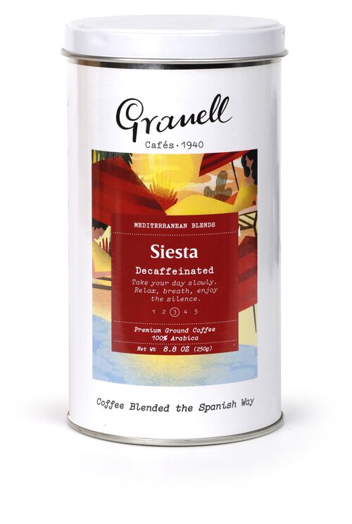 Premium Ground coffee- Mediterranean Blend Siesta (decaf)