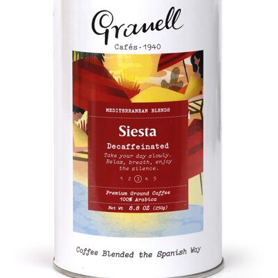 Premium Ground coffee- Mediterranean Blend Siesta (decaf)