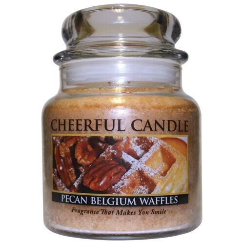 16Oz Cheerful Candle-Pecan Belgium Waffles