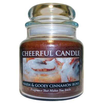16Oz Cheerful Candle-Warm & Gooey Cinnamon Buns