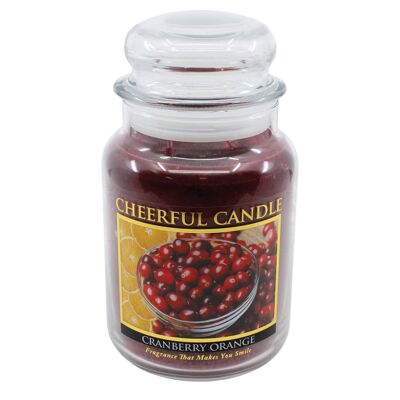 24Oz Cheerful Candle-Cranberry Orange