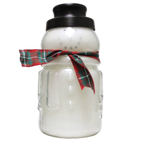 30Oz Large Snowman Candle- Welcome Wreath
