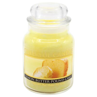 Bizcocho alegre de mantequilla de limón y vela de 6 oz