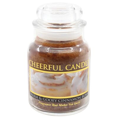 6Oz Cheerful Candle-Warm & Gooey Cinnamon Buns