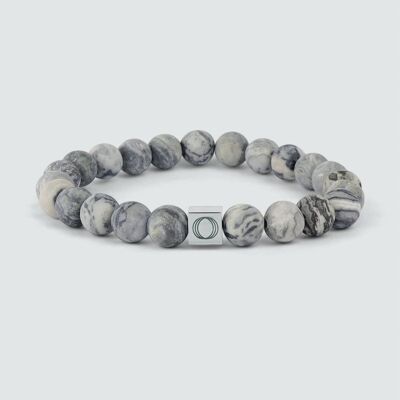 Alrazas - Bracelet Perlé Gris 8mm