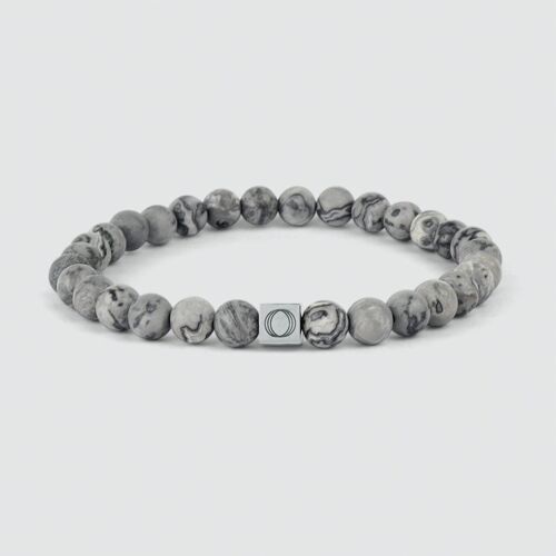 Alrazas - 6mm Grey Beaded Bracelet