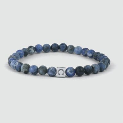 Azraq - Bracciale con perline blu da 6 mm