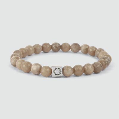 Albij - Bracelet de perles beiges 8 mm