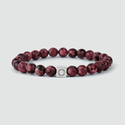 Ahmar - Bracelet de perles rouges 8 mm