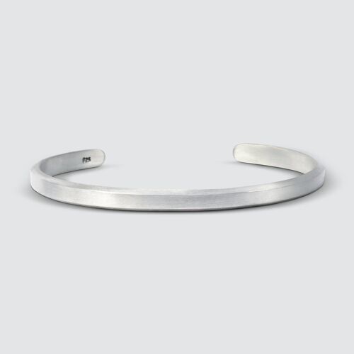 Noor - Brushed Silver Cuff Bracelet