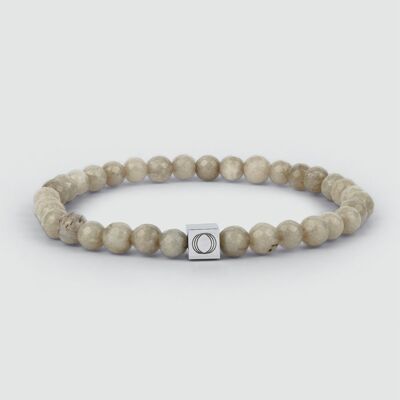 Albij - Bracelet de perles beiges 6 mm