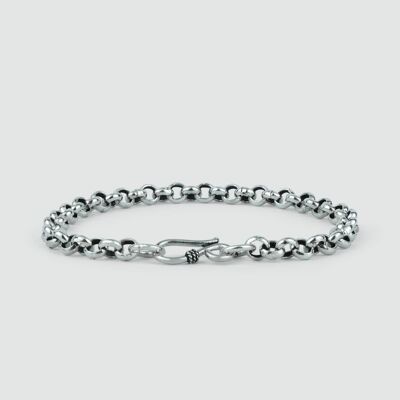 Ishak - Bracelet à maillons en argent sterling