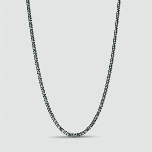 Anis - Sterling Silver Wheat Chain Necklace - 50 cm