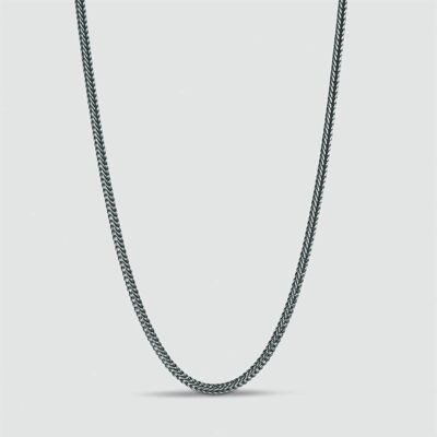 Anis - Collar de cadena de trigo de plata de ley - 55 cm