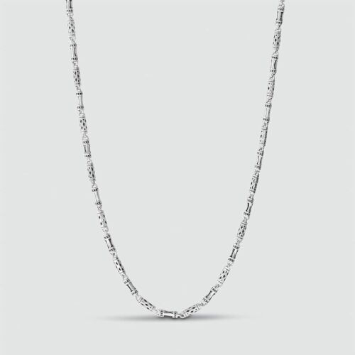Kadeem - Unique Sterling Silver Chain Necklace - 60 cm