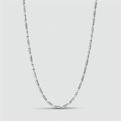 Kadeem - Collana a catena in argento sterling unica - 60 cm