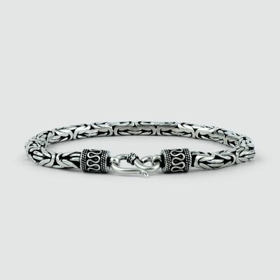 Fadel - Bracelet byzantin en argent sterling