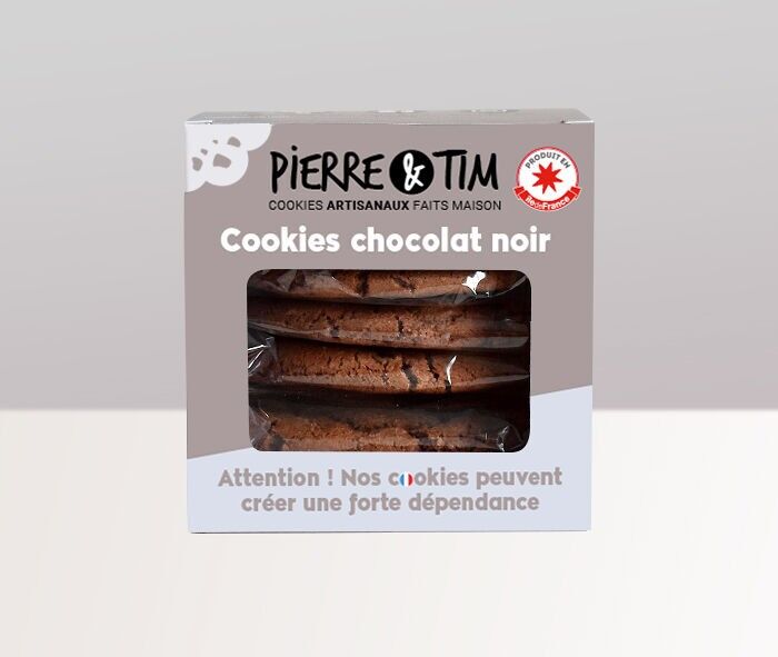 Boîte de 5 cookies chocolat noir