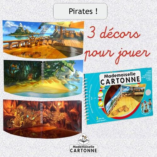 Livre Au pays des pirates avec Mademoiselle Cartonne