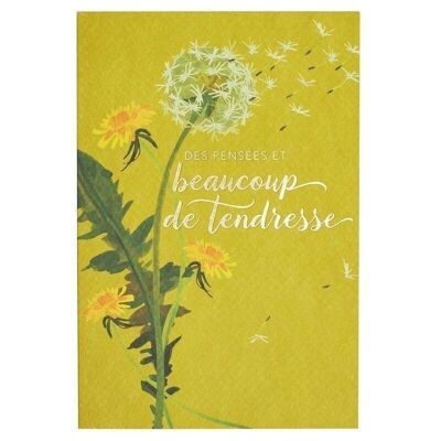 HOT GOLD FLOWERFULL CARD - DANDELION FLOWER
