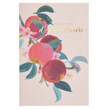 Carte flowerfull or a chaud - fleurs fruits 1