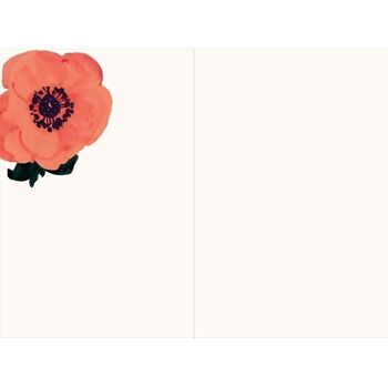 Carte flowerfull or a chaud - anemone fond blanc 2