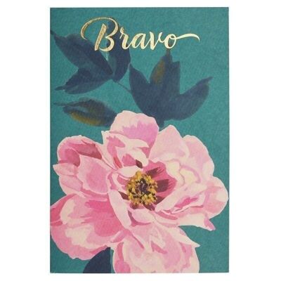 HOT GOLD FLOWERFULL CARD - ROSE GOUACHE
