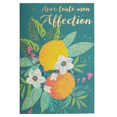 HOT GOLD FLOWERFULL CARD - LEMON ORANGE
