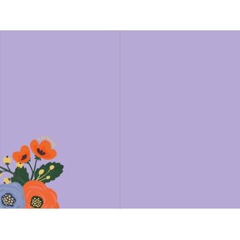 Carte flowerfull or a chaud - bouquet colore 2