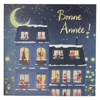 Carte de voeux coffret croix rouge - nuit de noel 2