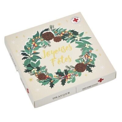 GREETING CARD RED CROSS BOX - CROWN