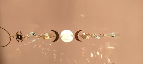 Suncatcher en Cristal Lune et Soleil