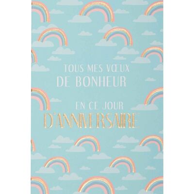 Carte pastel chic - anniversaire c10