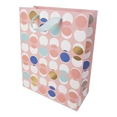 GROSSE GESCHENKTASCHE - BIG DOTS PASTEL