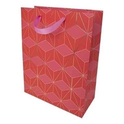Sac cadeau grand format - red origami