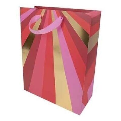 LARGE GIFT BAG - RED RAYONS