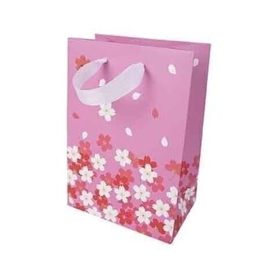 SMALL GIFT BAG - RED FLOWERS