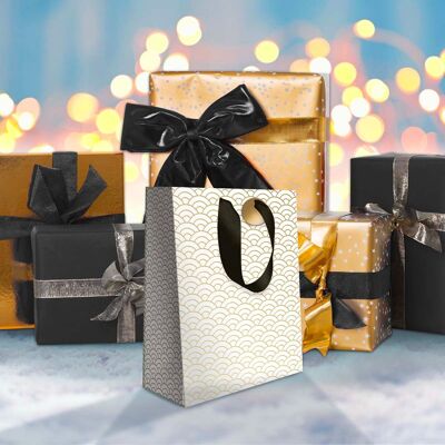 SMALL GIFT BAG - RAINBOW SNOW GOLD