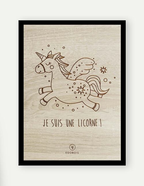 Je Suis une Licorne 10 cm x 15 cm