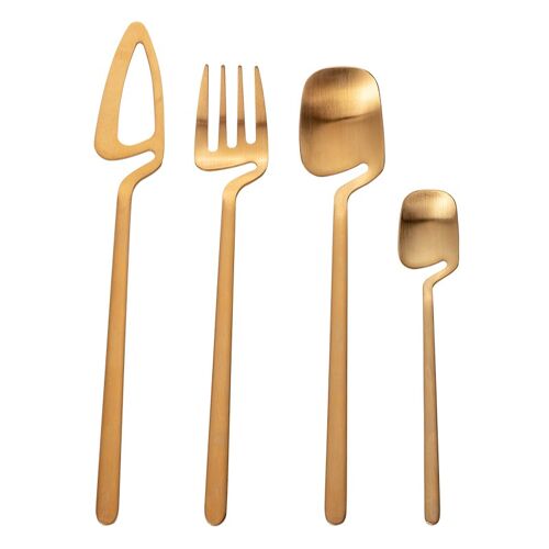 Spoons - Kitchen Accessories - Miley Cutlery Set - Golden - Tableware