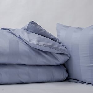 Housse de couette en satin 100 % coton, bleu clair, dimensions : 200 x 200 cm