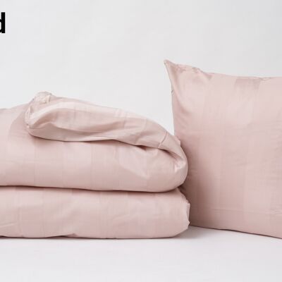 Duvet cover in 100 % cotton satin, pink, size: 140 x 200 cm