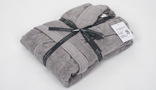 Bathrope in 50 % bamboo and 50 % egyptian cotton blend, light gray